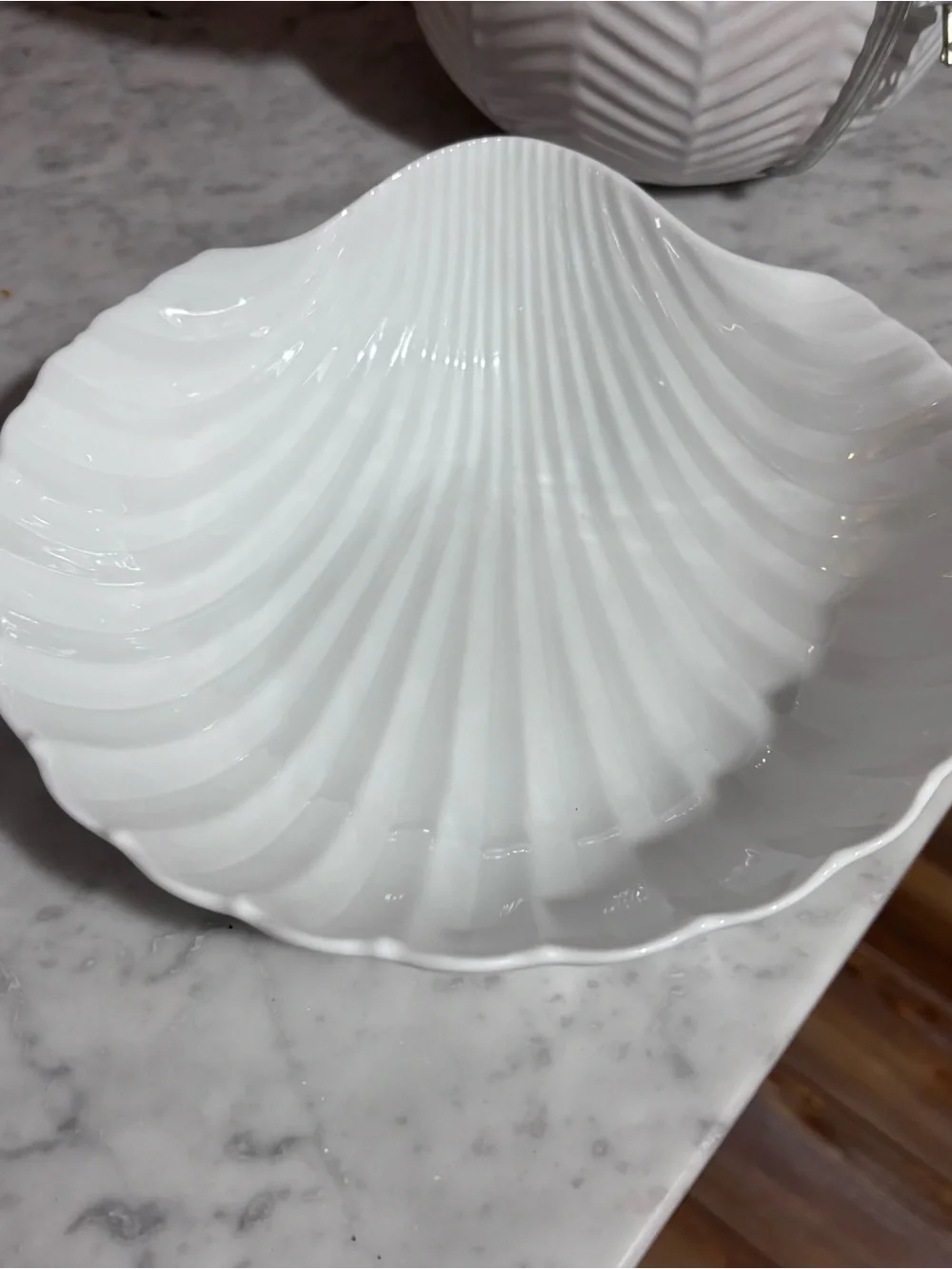 Studio Nova White Shell Ceramic Serving Dish